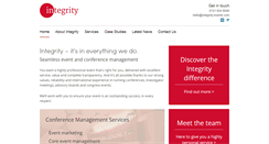 Desktop Screenshot of integrity-events.com